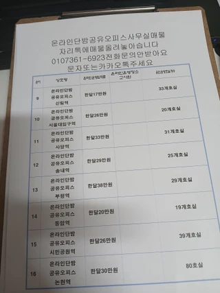 서울 마포구 서교동 사무실 매물